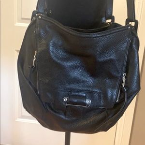 Kooba black tumbled leather shoulder bag